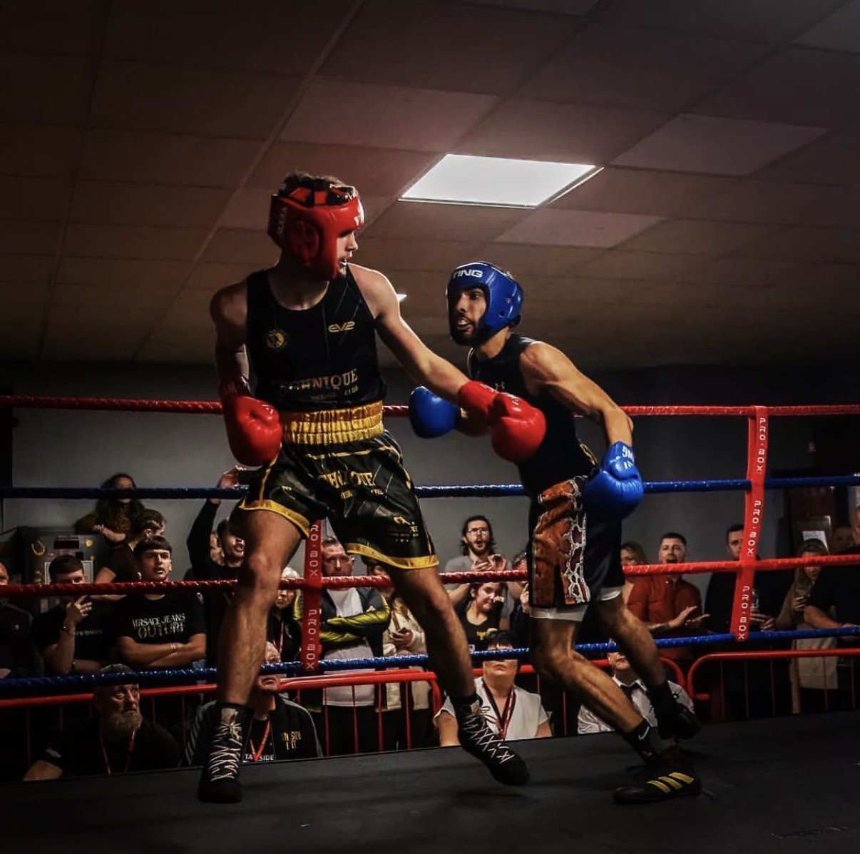 Daniel Stoican competing in his first amateur boxing bout at age 17 — the start of a 42-win career